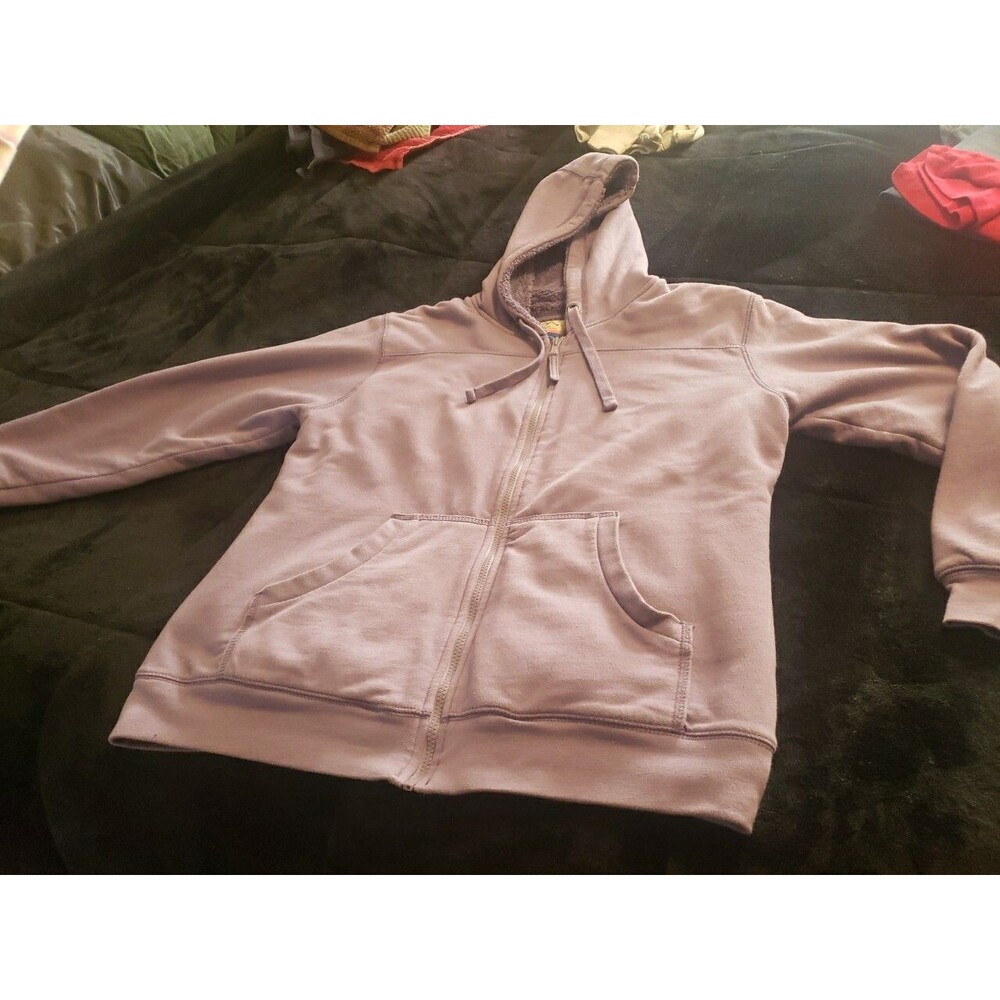 WOMAN'S SHERPA LINED HOODED JACKET BY:BLUE MOUNTAIN SIZE:LARGE LAVANDER* PERFECT